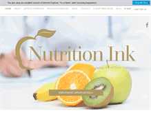 Tablet Screenshot of nutritionink.com